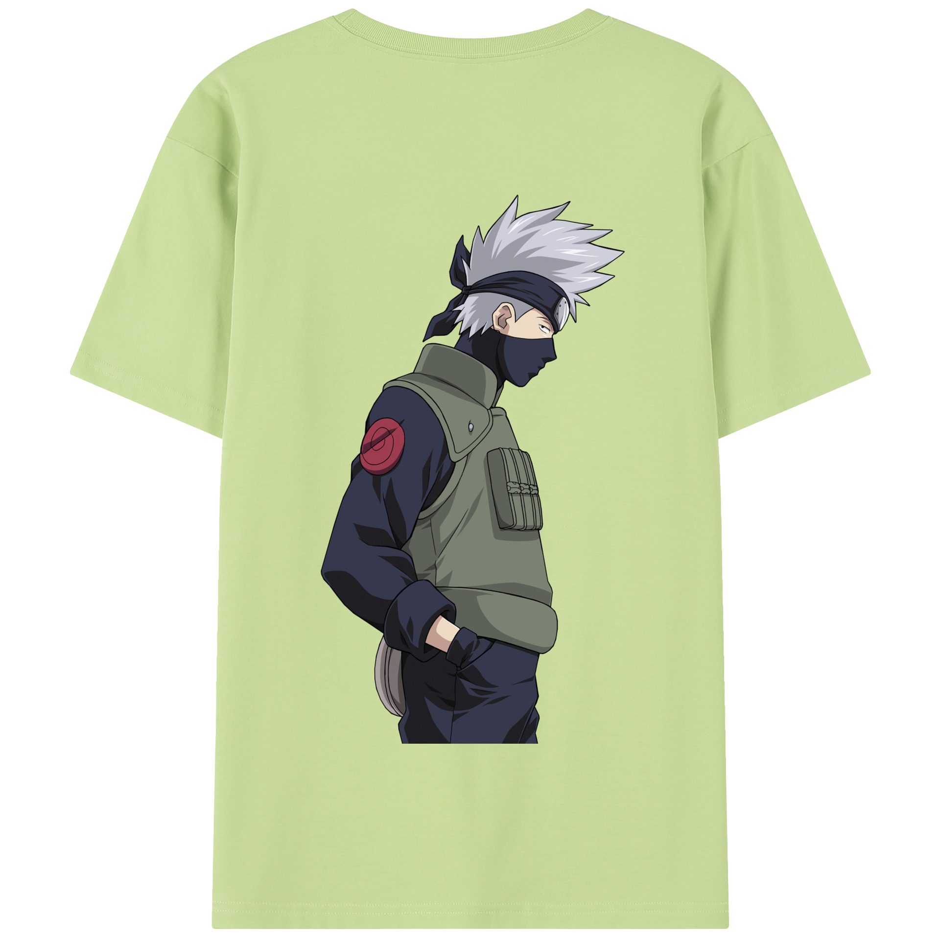 （画像用） NARUTO -ナルト- はたけ カカシ Hatake Kakashi 綿100％半袖Tシャツ（背面プリント）